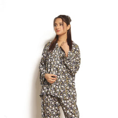 Silk Secret Full Bloom Linen Pajama Suit