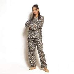 Silk Secret Full Bloom Linen Pajama Suit