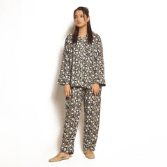 Silk Secret Full Bloom Linen Pajama Suit