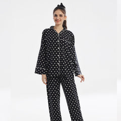 Silk Secret Linen Pajama Suit with Scrunchie - Garnet Glow