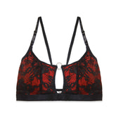 Silk Secret Flora Maroon Embroidered Bra