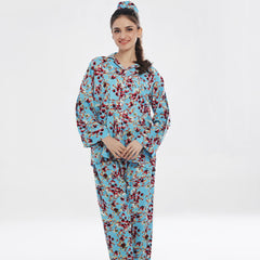 Silk Secret Linen Pajama Suit with Scrunchie - Crimson Comfort