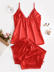 Silk Secret 2 Piece Inner Top and Short Silk Cami Set sexy undergarments for women and ladies price in pakistan