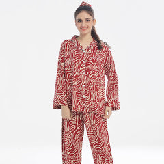Silk Secret Linen Pajama Suit with Scrunchie - Flame Luxe