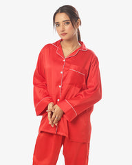 Silk Secret Silk Pajama Suit with Scrunchie - Pearl