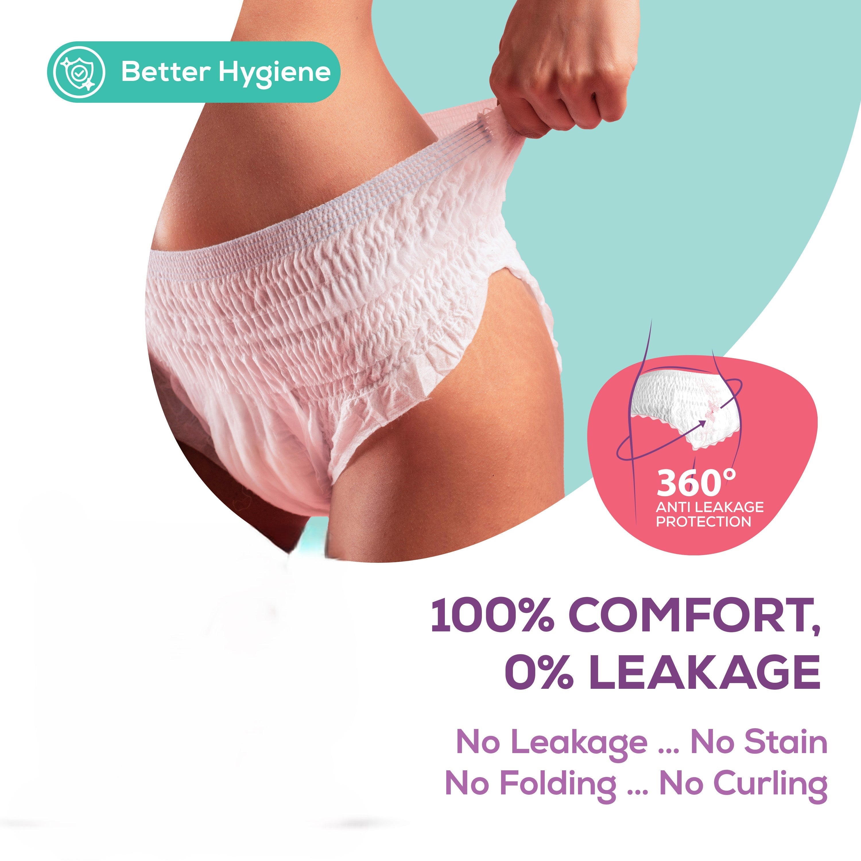 Silk Secret Disposable Padded Briefs Pull-up Period Panties Pack of 3