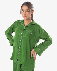 Silk Secret Silk Pajama Suit with Scrunchie - Pearl