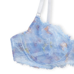 Silk Secret Butterfly Print Non Padded Bra and Panty Set