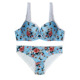 Silk Secret Della Floral Padded Bra and Panty Set