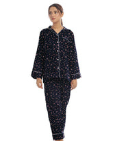 Silk Secret Linen Pajama Suit with Scrunchie - Floral Nights