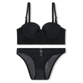 Silk Secret Dark Pushup Bra and Panty Set