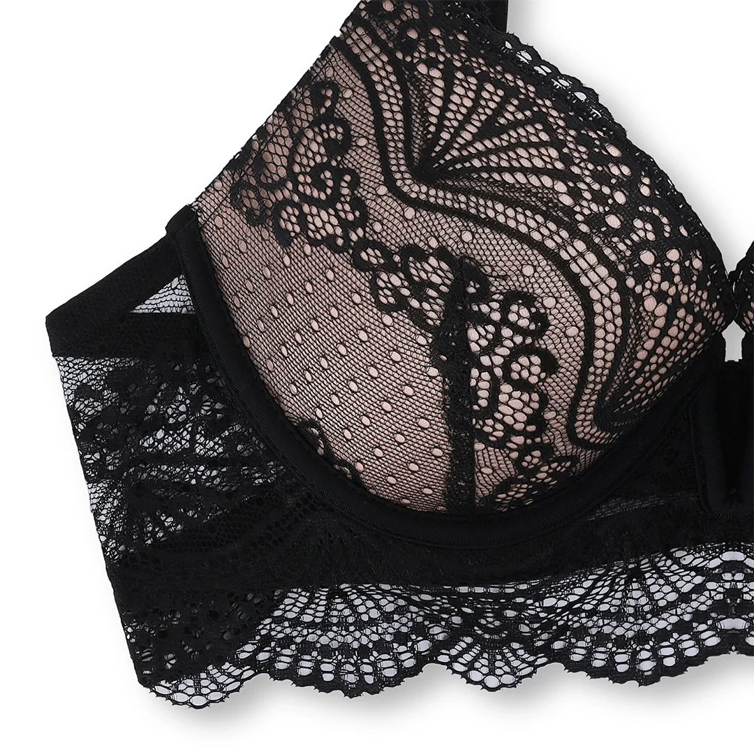 Silk Secret Black Storm Padded Bra and Panty Set