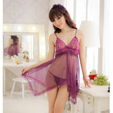 Silk Secret Chi-Chi - Unlined Sheer Mesh & Lace Babydoll