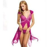 Silk Secret Wickter Sheer Mesh & Lace Babydoll