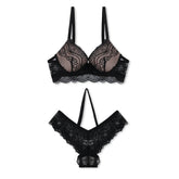 Silk Secret Black Storm Padded Bra and Panty Set