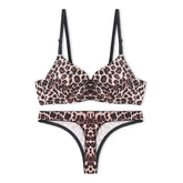 Silk Secret Jaguar Print Padded Bra and Panty Set