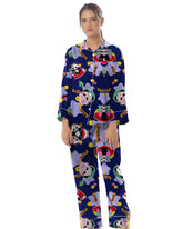 Silk Secret Linen Pajama Suit with Scrunchie - Starry Mood