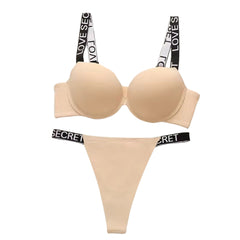 Silk Secret Aundies Padded Bra and Panty Set Black