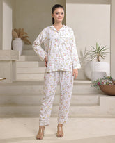 Silk Secret Linen Pajama Suit with Scrunchie - Bloom Wear