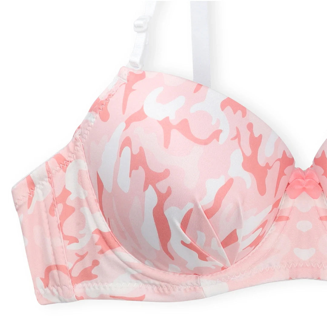 Silk Secret Fuzzy Floral Padded Bra and Panty Set