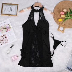 Silk Secret Collar Open Neck Sexy Mesh Lingerie