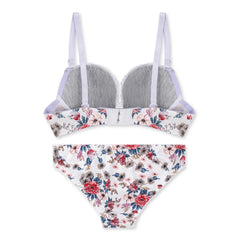 Silk Secret Della Floral Padded Bra and Panty Set