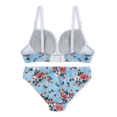 Silk Secret Della Floral Padded Bra and Panty Set