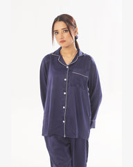 Silk Secret Silk Pajama Suit with Scrunchie - Pearl