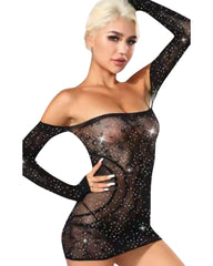 Silk Secret Half Body Stocking - Starlit Wave