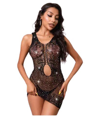 Silk Secret Half Body Stocking - Moonlight Dot