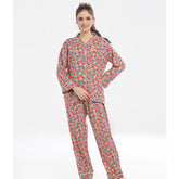Silk Secret Linen Pajama Suit with Scrunchie - Chic Bloom