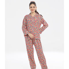 Silk Secret Linen Pajama Suit with Scrunchie - Chic Bloom