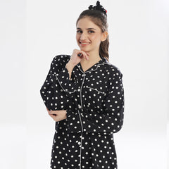 Silk Secret Linen Pajama Suit with Scrunchie - Garnet Glow