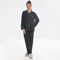 Silk Secret Linen Pajama Suit with Scrunchie - Garnet Glow