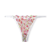 Silk Secret Thong Panty - Floral Sheer