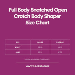 Silk Secret Full Body Snatched Open Crotch Body Shaper
