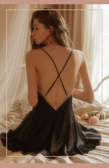 Silk Secret Priel Silk Lace Embroidered Short Lingerie