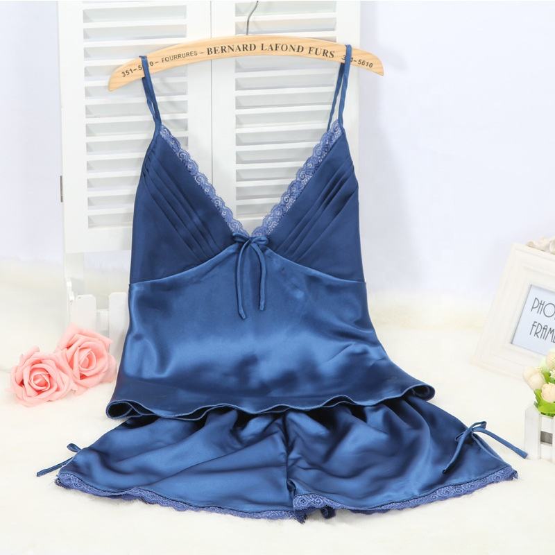 Silk Secret 2 Piece Inner Top and Short Silk Cami Set