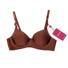 Silk Secret Derry Padded T-Shirt Push Up Bra brown color best quality gym br a for women comfy feel sportwear br a price in pakistan