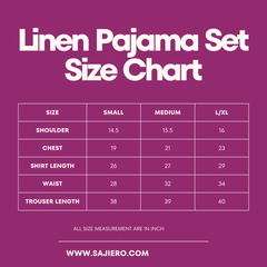 Silk Secret Linen Pajama Suit with Scrunchie - Garnet Glow