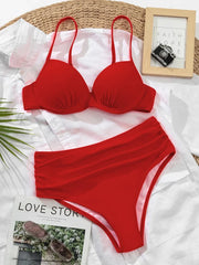 Silk Secret Gloria Red Luxury Push Up Bikini Set