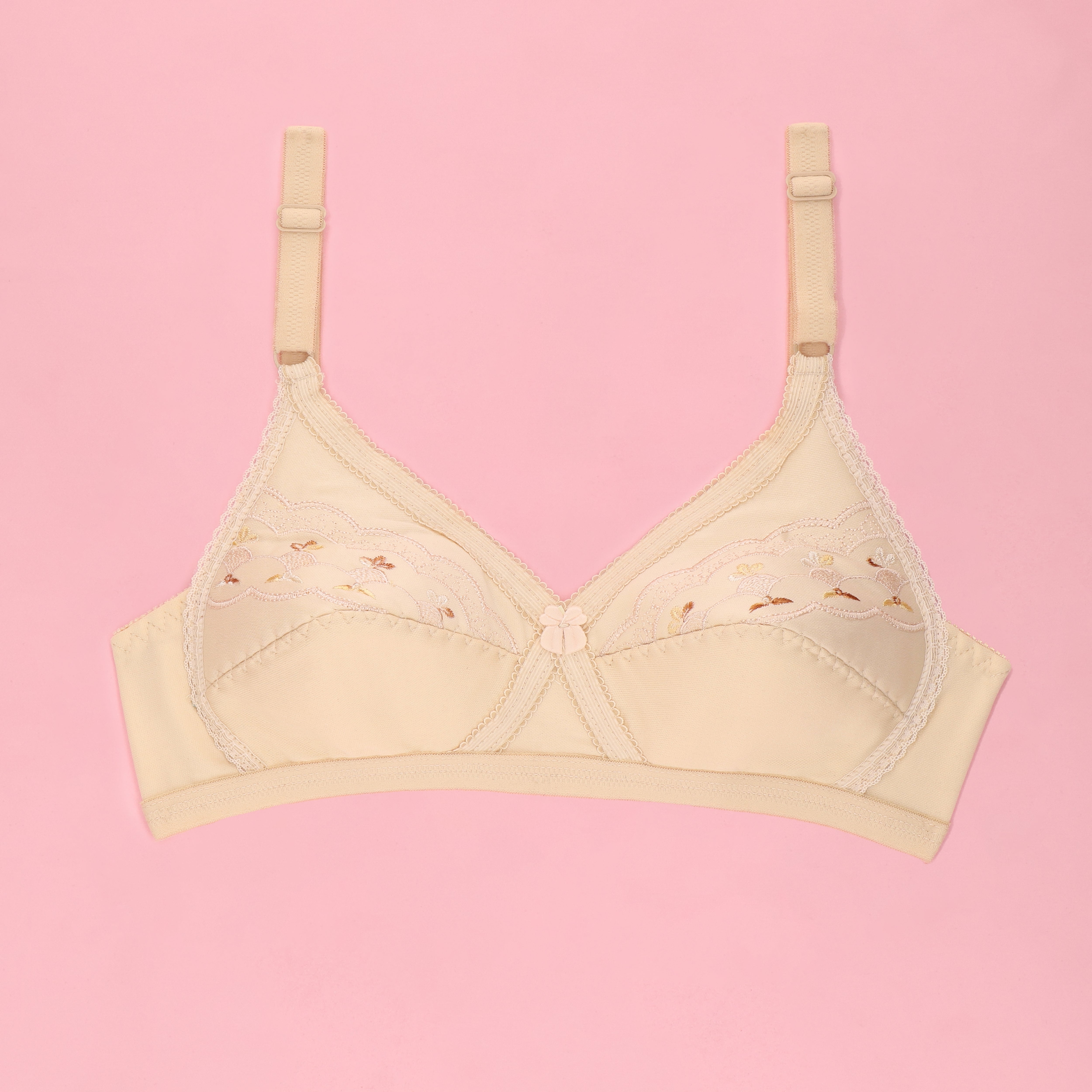 Sajiero Cross Single Padded Casual Wireless Bra