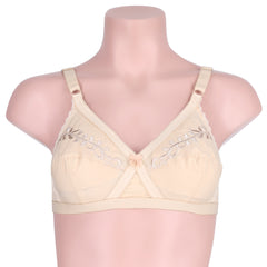 Silk Secret Cross Embroidered Casual Non Padded Wireless Bra