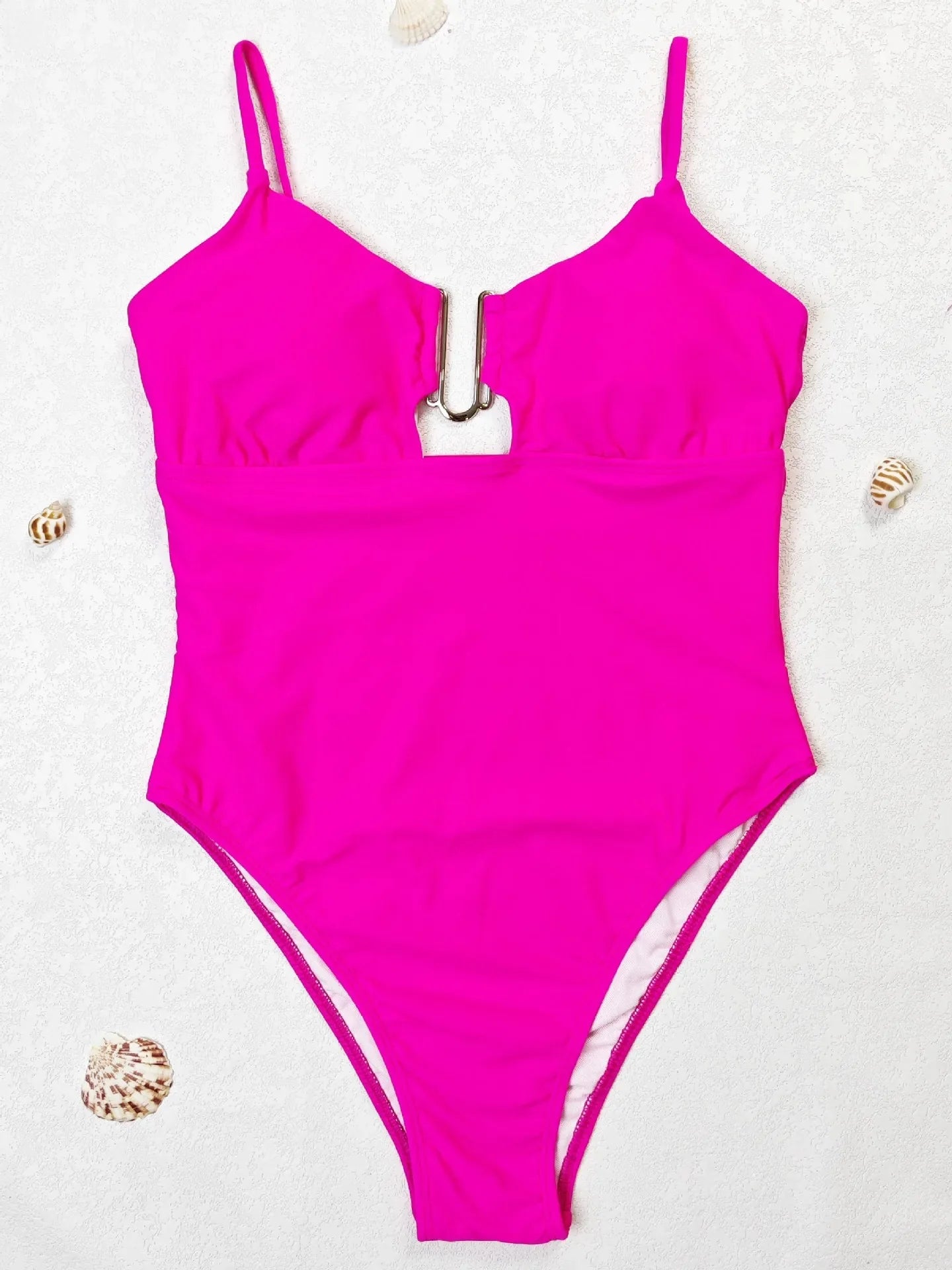 Silk Secret Pink V Suspender One piece Bikini Swimsuit