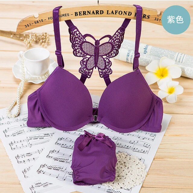 Silk Secret Butterfly - Fun Night Padded Bra and Panty Set