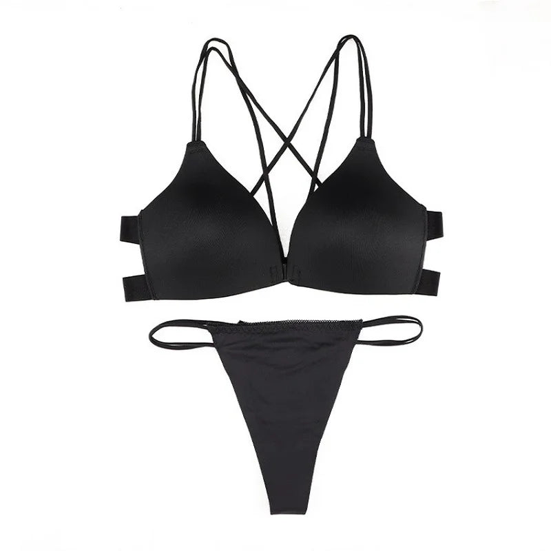 Silk Secret Cloud Front Open Padded Bra and Panty Set