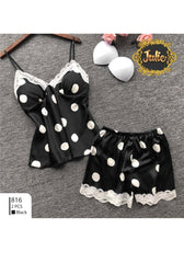Silk Secret Polka Dot - 2pc Silk Inner & Shorts Cami Set