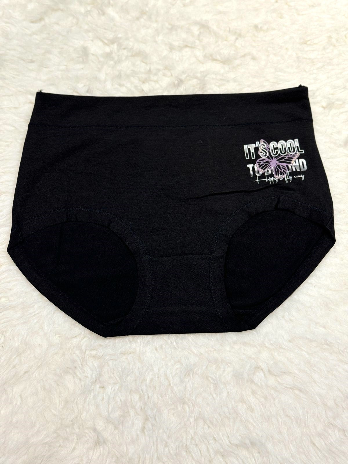 Silk Secret Butterfly Print Brief Cotton Panty black covered panties for women and ladies price in pakistan online