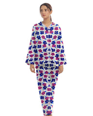 Silk Secret Linen Pajama Suit with Scrunchie - Dream Flora