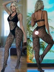 Silk Secret Jaguar Pattern Full Body Transparent Stocking